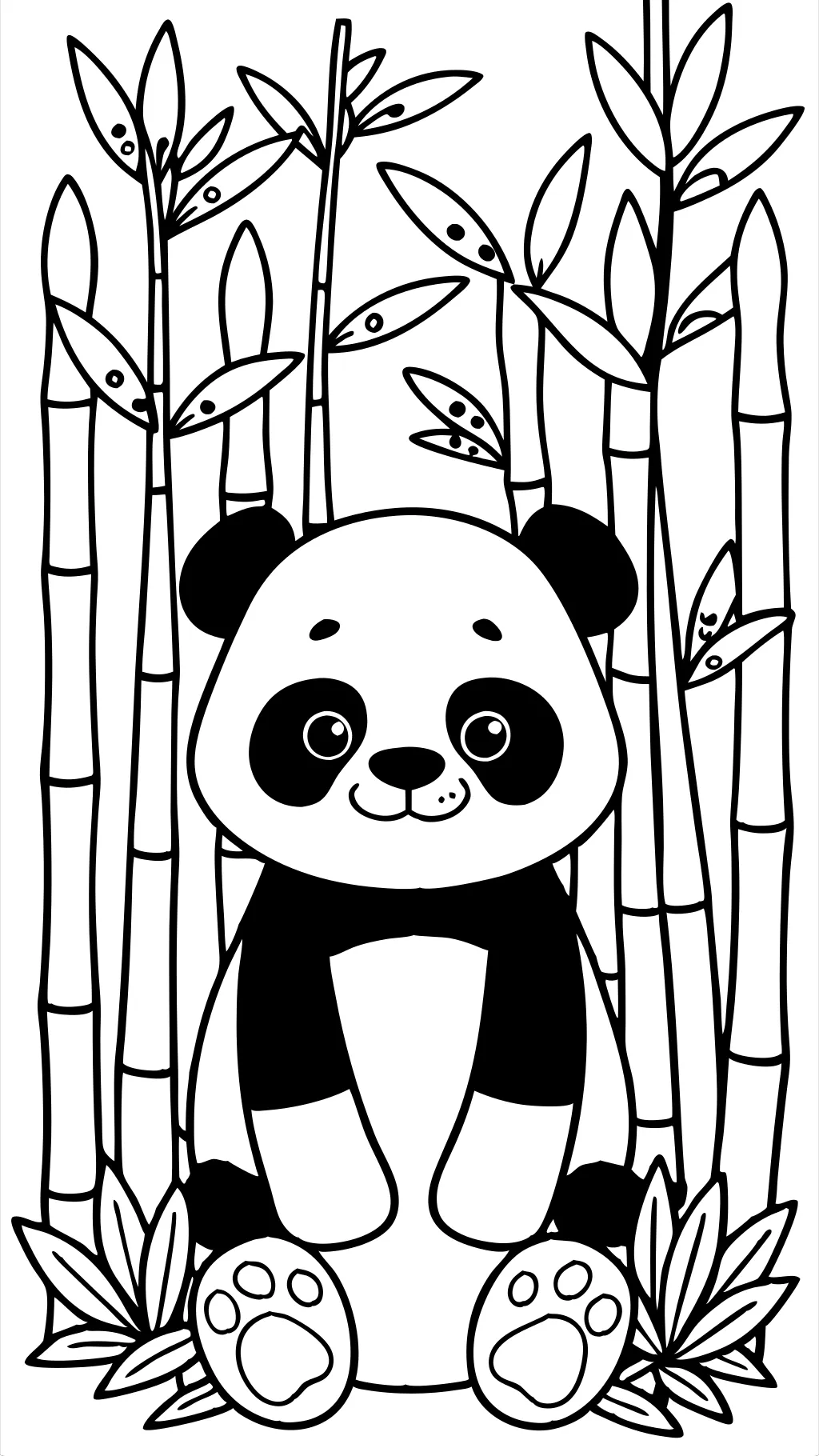 coloring page of a panda bear